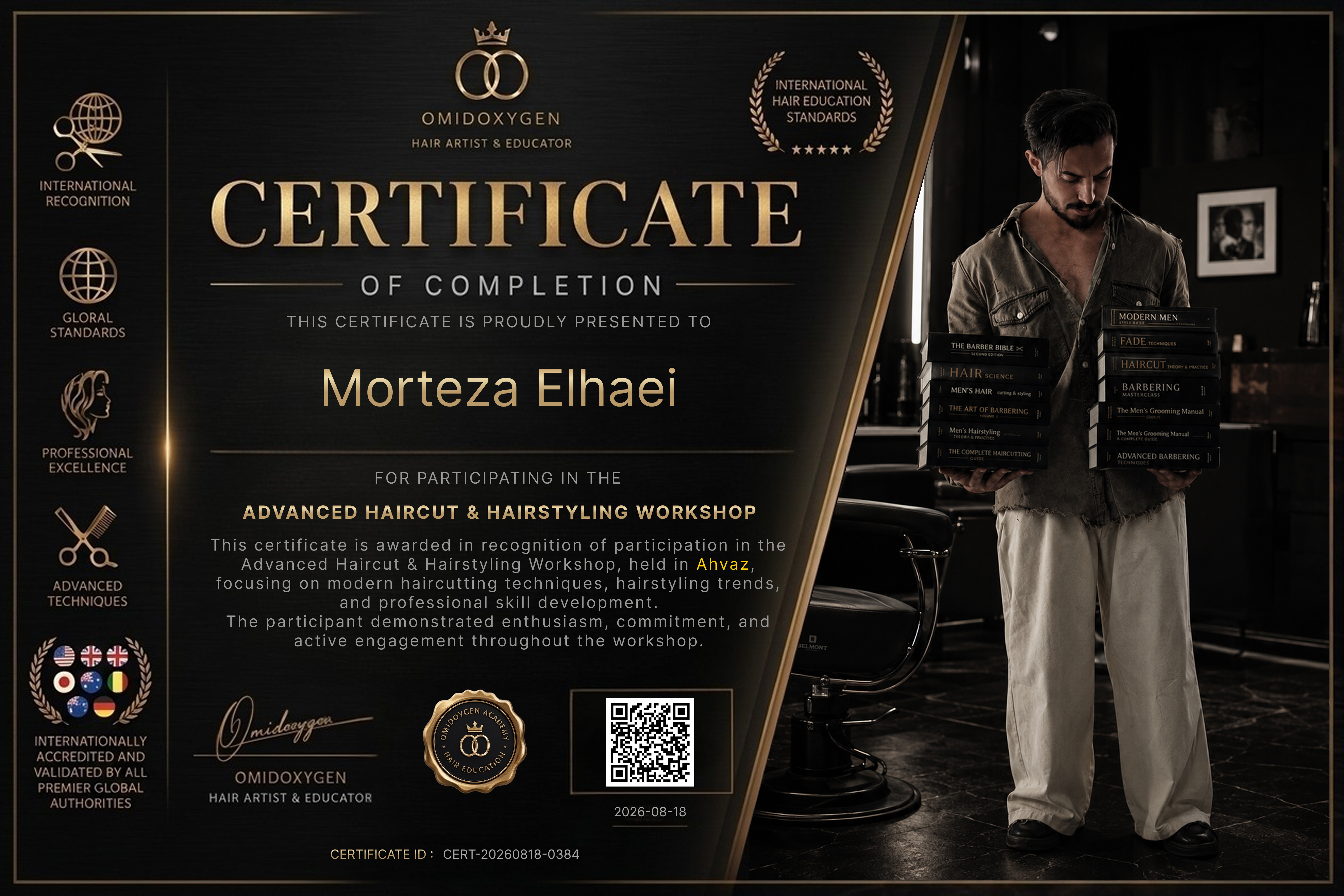 گواهی‌نامه Morteza Elhaei